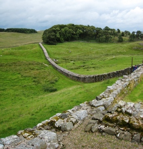 Hadrian's Wall, built to keep out my ancestors. Courtesy Wikipedia.